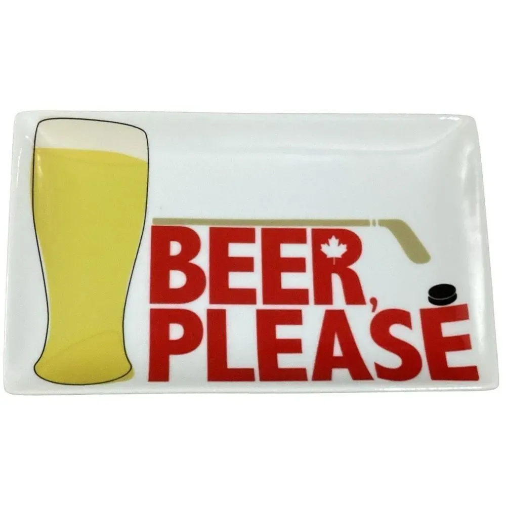 Crate & Barrel Around the World Beer Sampler Appetizer Plates in Tote Box